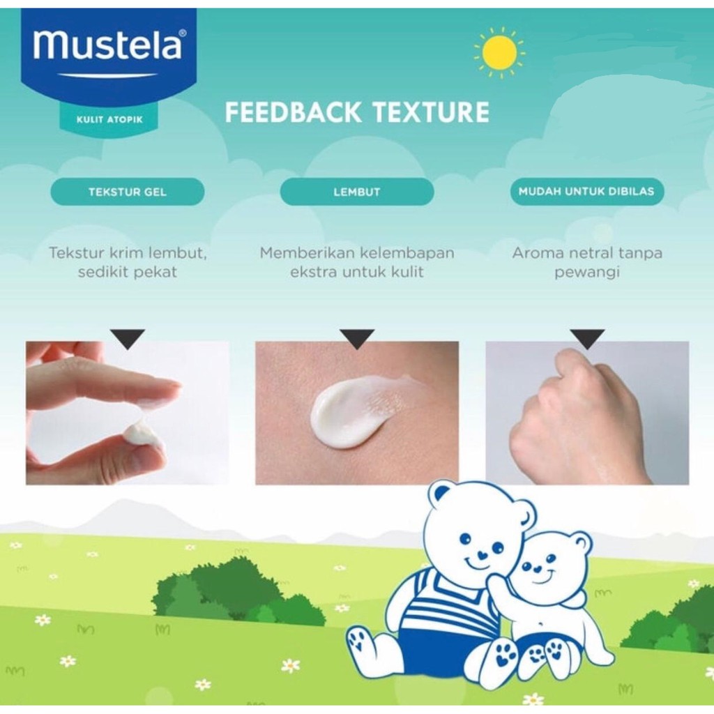 Mustela Stelatopia Emollient Cream 200 ml (Krim untuk kulit bayi sensitif)