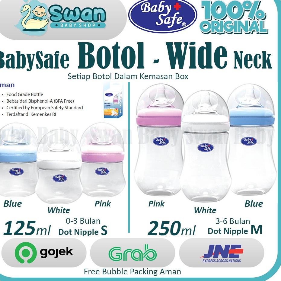 Grosir Irit Baby Safe Botol Susu Wide Neck ( 125ml / 250ml )
