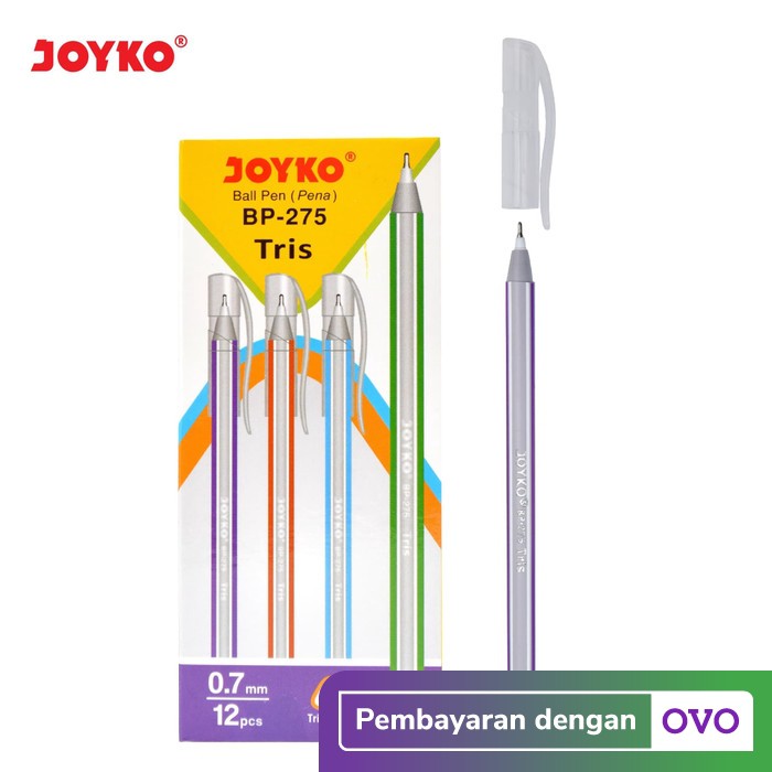 

Ball Pen / Pulpen / Pena Joyko BP-275 / Tris / 1 BOX 12 PCS / 0.7 mm