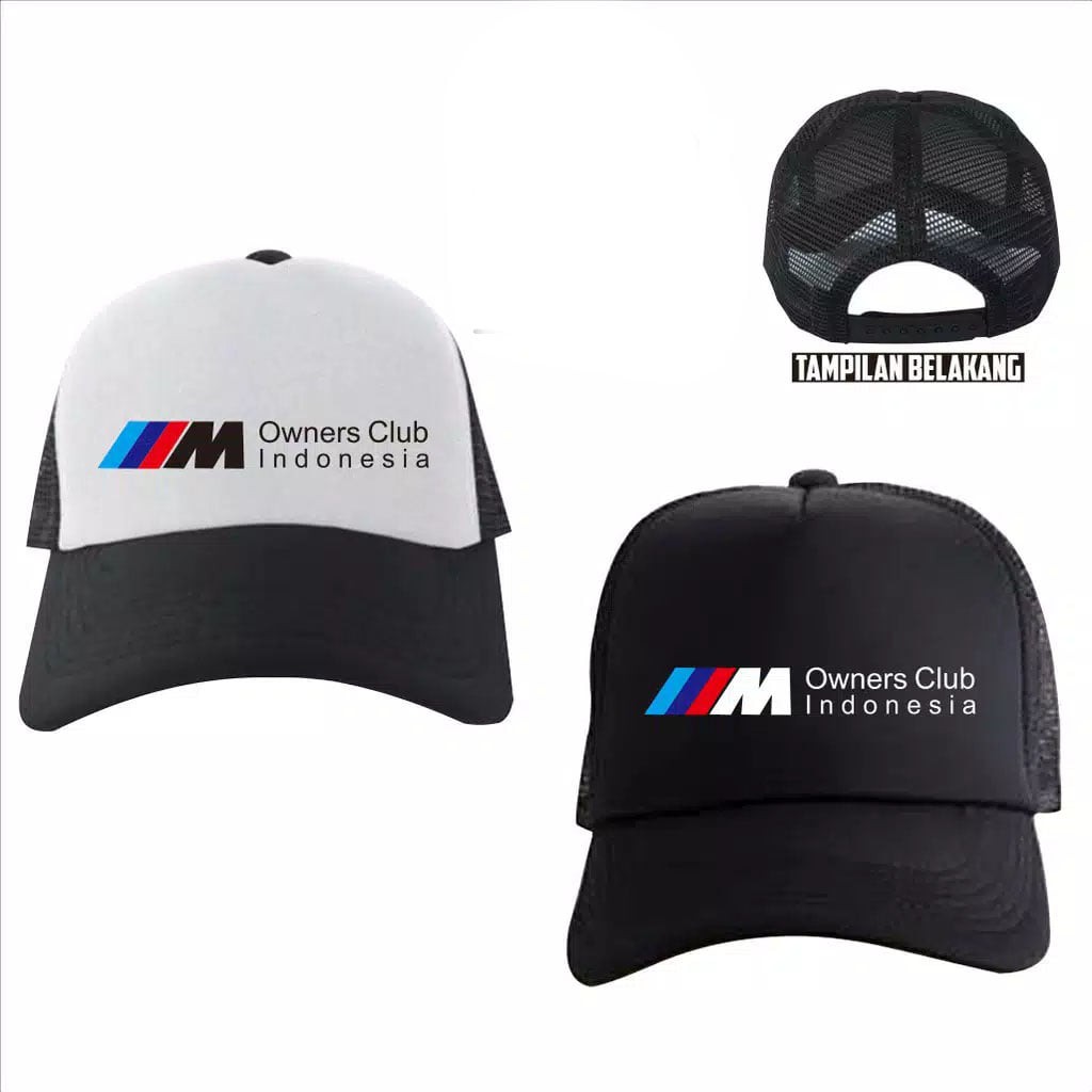 topi bmw owners club / topi casual keren / trucker hat / topi jaring bmw club