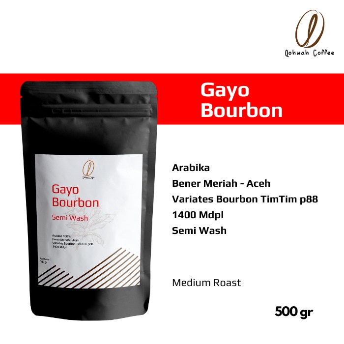 

Kopi Arabika Gayo Aceh Bourbon 500 gram - BIJI / BUBUK Medium Roast