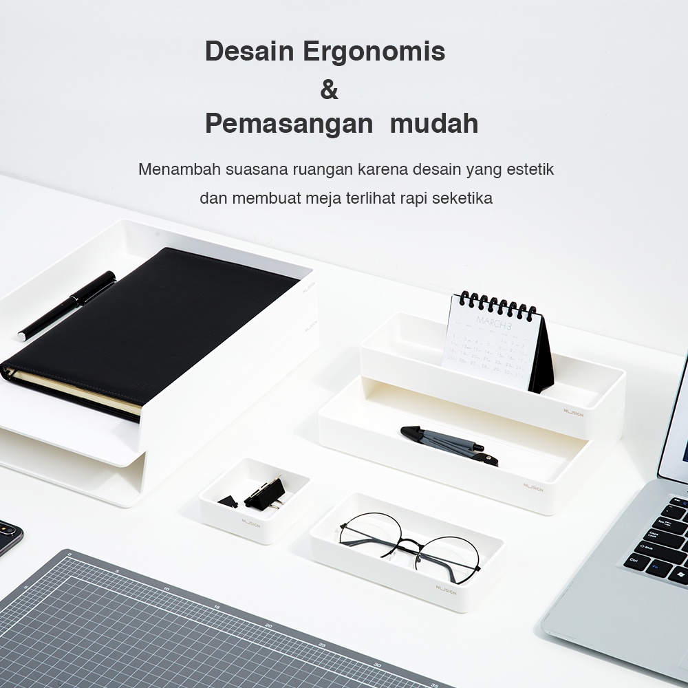 Nusign Desk Organizer / Rak Kertas Space Besar Pilihan 3 Warna NS001