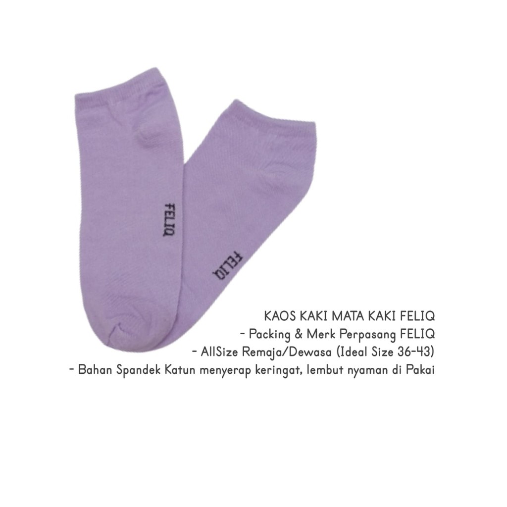 k 001 kaos kaki pendek semata kaki polos pria wanita dewasa unisex