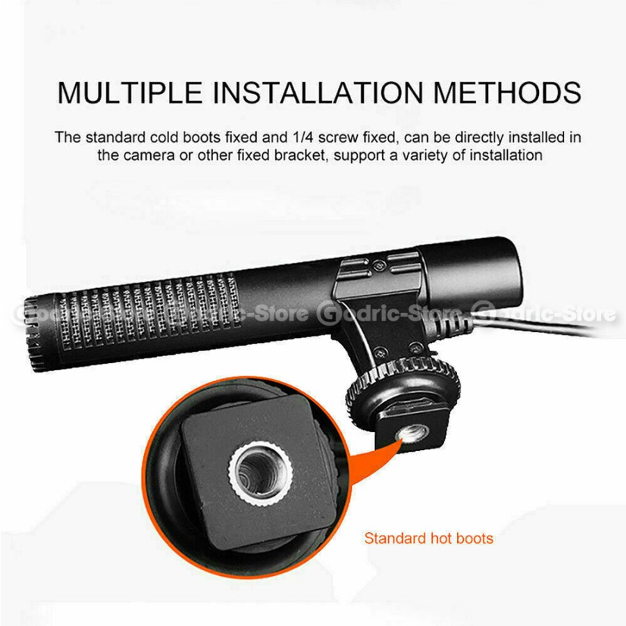 MIC-01 Stereo Microphone Shotgun Mic for DSLR Kamera Canon Nikon Sony