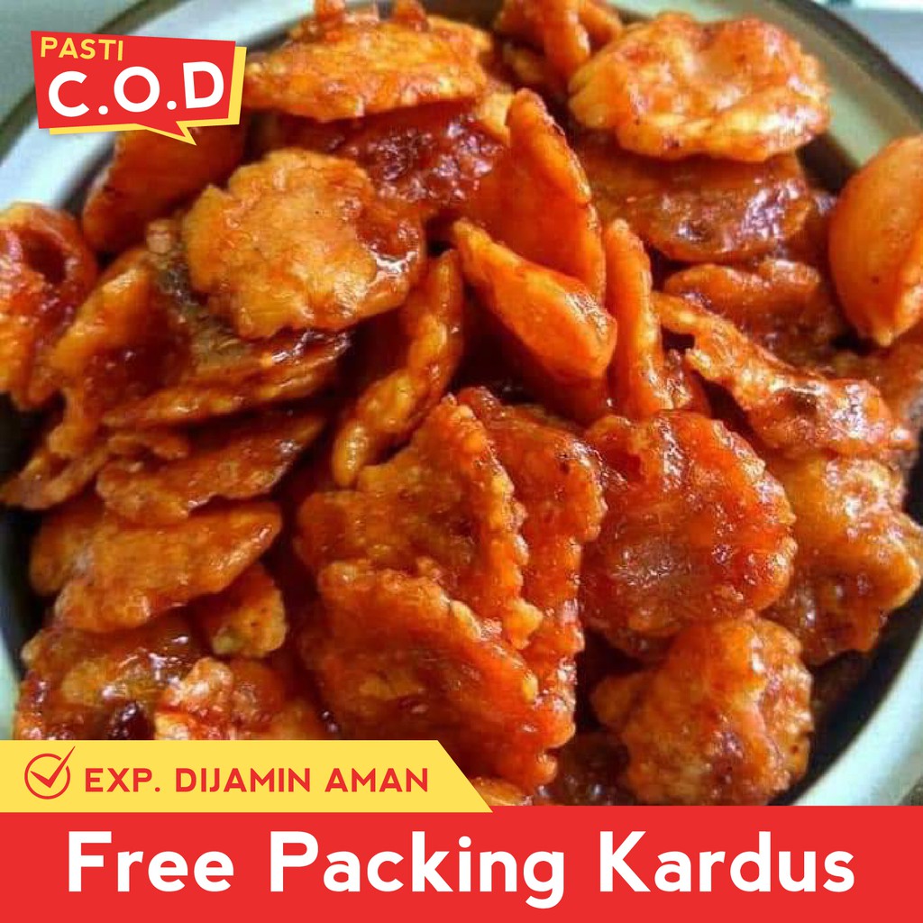 

snack kiloan emping melinjo pedas balado 250 gram makanan ringan cemilan camilan enak murah