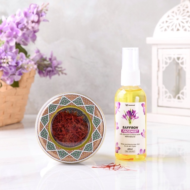 Facemist Saffron with Zamzam Water Original 100% | Beauty Face mist Toner Tonner Spray Safron Air Zam Zam Murni Glowing