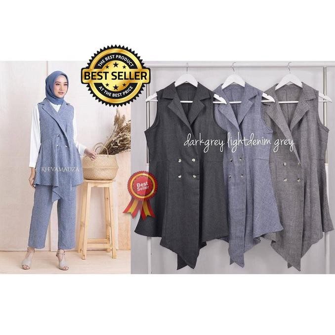 VEST OUTER WANITA ROMPI BAJU LUARAN MURAH CEWEK TERBARU KOREA STYLE FASHION PREMIUM