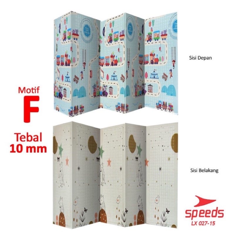 Playmat Lipat XPE Matras Karpet Anak Bayi UK 200X180CM (Tersedia varian ukuran)-F