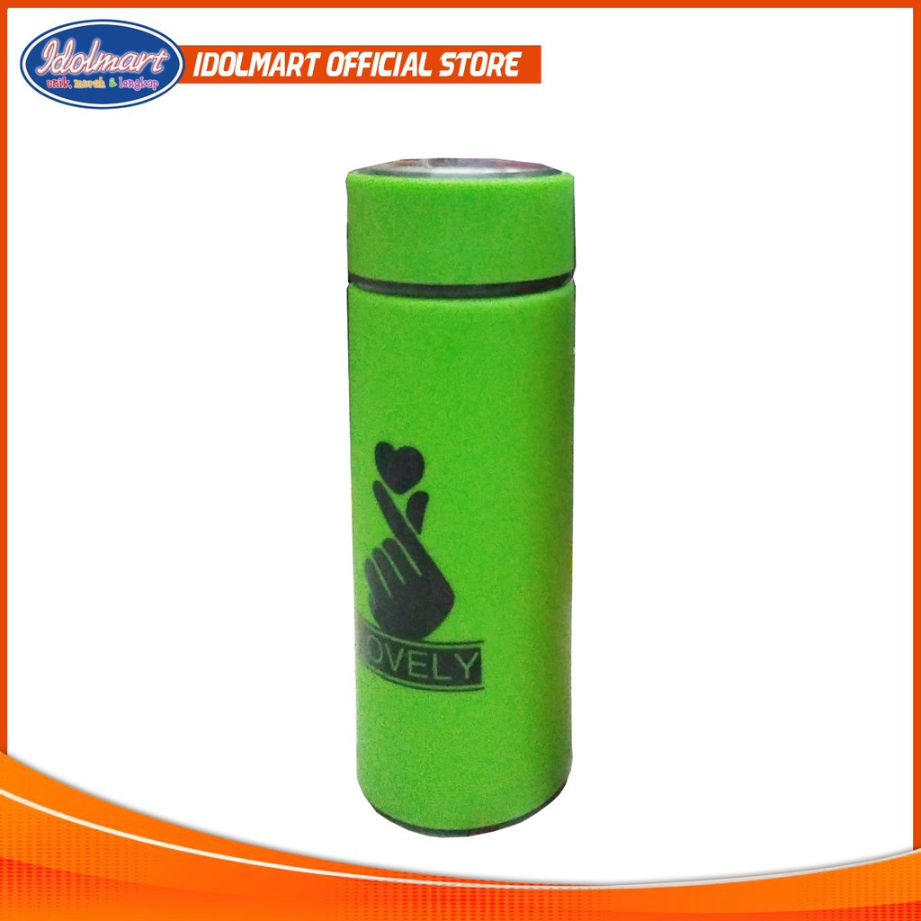 IDOLMART  Botol Minum Lapis Kaca Karakter 450ml- Tumbler Unik Lucu Murah Idolmart Surabaya