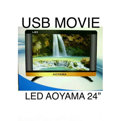 TV LED aoyama 24 inch usb movies vga hdmi