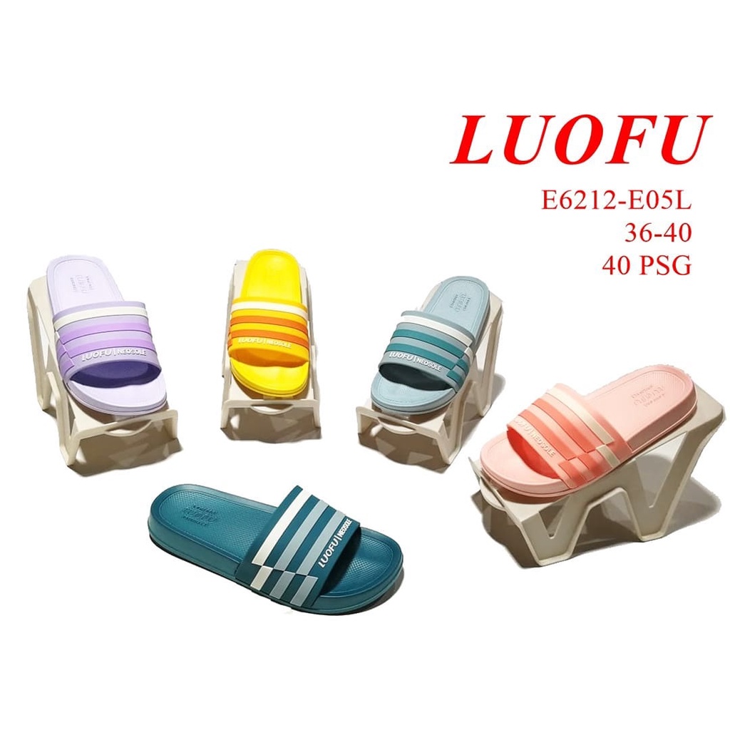 Slip ON Wanita Luofu Sport Stripe E6212-E05L