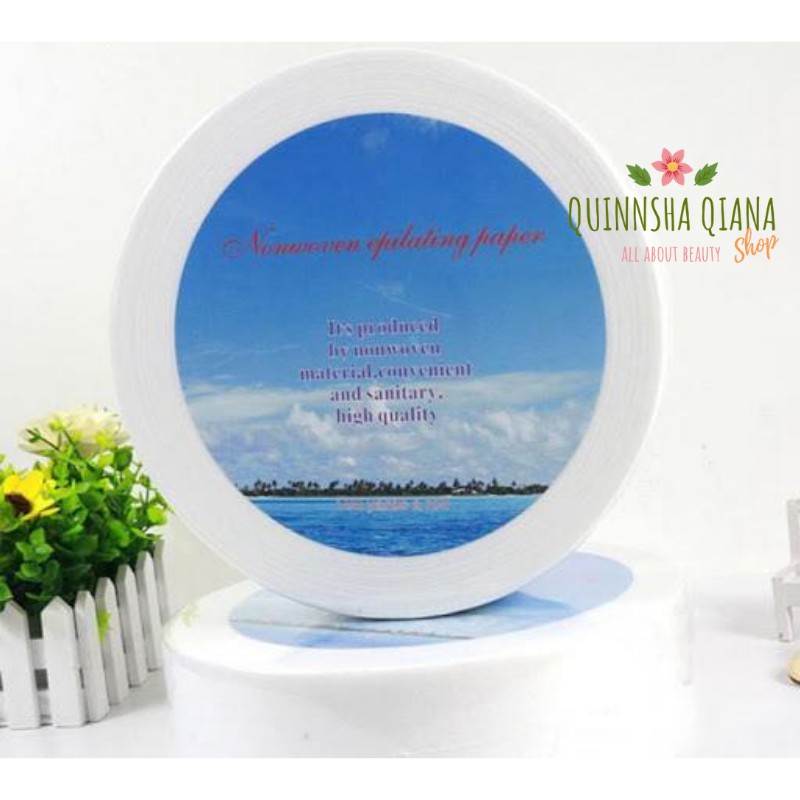 

RB Kertas Wax Roll 100m dan Lembaran 100pcs / Wax Paper Roll 100m Depilatory Wax Sheet 100pcs