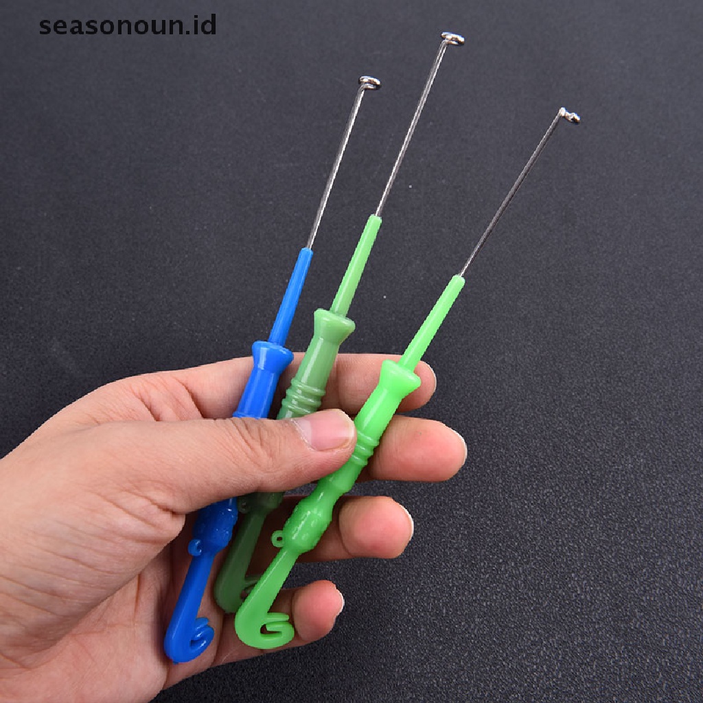 【seasonoun】 Fishing Universal Fly Nail Knot Tying Extractor Hook Remover Quick Knot Loop .