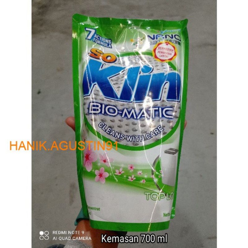 So Klin Matic Liquid Detergent (Top Load) Pouch 800ml / Deterjen Cair So Klin MB91