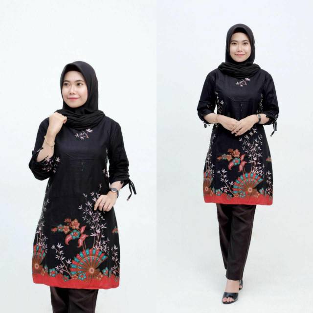 Tunik Kipas Batik modern, batik kekinian, grosir batik muarah pekalongan