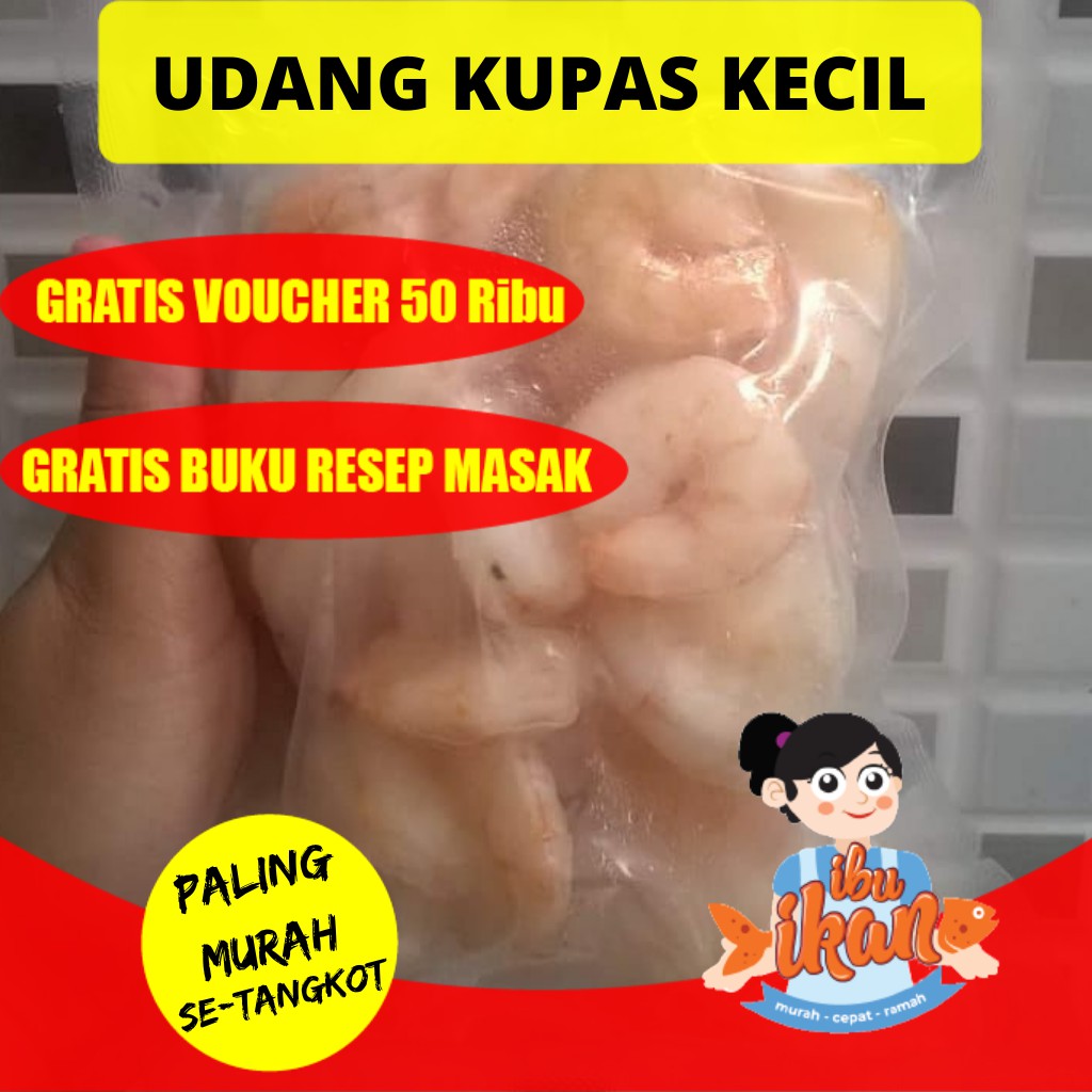UDANG KUPAS KECIL 500 GRAM KONDISI SEGAR BEKU FROZEN SUDAH MASAK PRE-COOKED