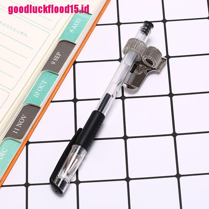 {LUCKID}2 hole silver metal pen holder with pocket clip doctors nurse uniform pen holder