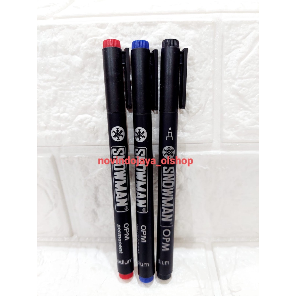 Spidol OHP SNOWMAN Permanent OPM (Medium) - Spidol Pen OHP