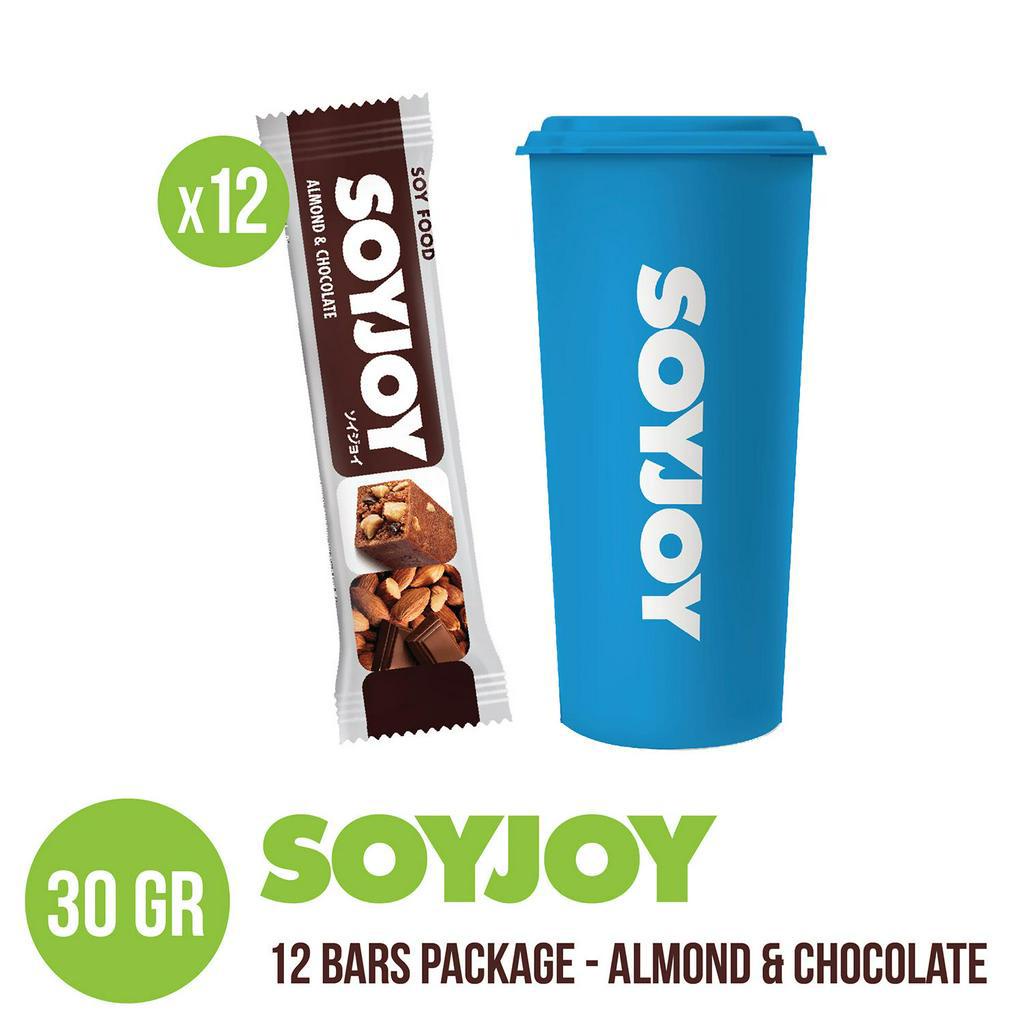 Soyjoy Almond & Chocolate Bar 20 x 30 gr + Free Tumbler Soyjoy