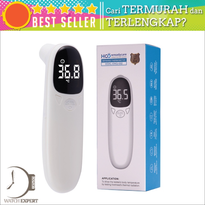 Bisa COD Thermometer Suhu Tubuh Digital Infrared Non Contact - Wreadycare EWQ-005