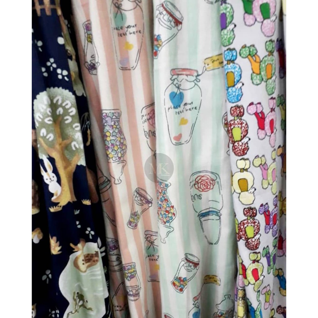 Kain Katun Jepang Motif Anak Kartun