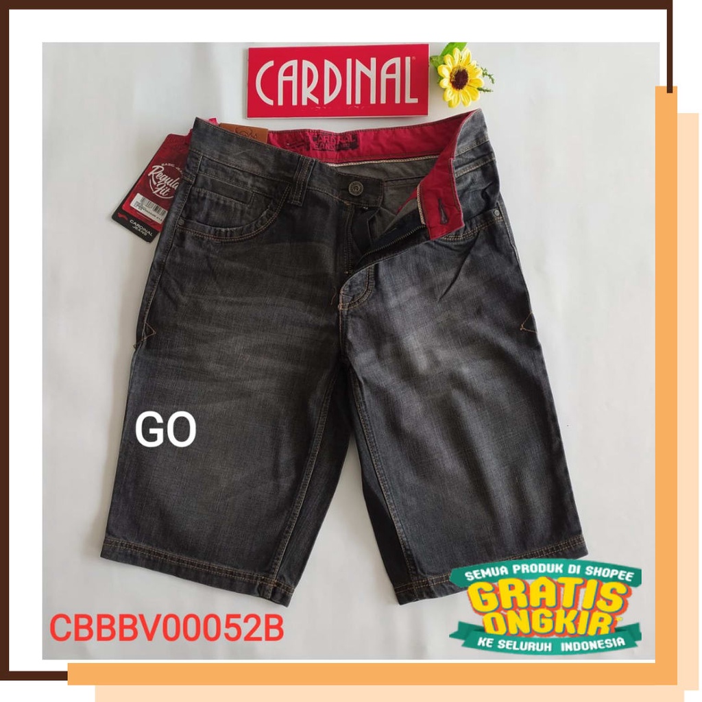 Nyaman Bahan Lembut Halus Tebal Baru Murah jumbo big size / gof 34 CARDINAL CBBBV Celana Pendek Jean