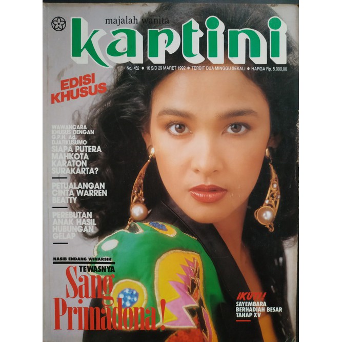 Majalah Kartini No. 452 Tahun 1992 (Bonus Sisipan Majalah Karina Cover Dian Nitami)