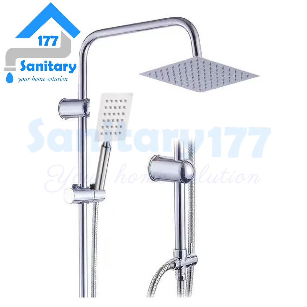 tiang shower column set STAINLESS minimalis kotak TL24- shower tiang kolum kolom mandi hitam black stenlis rainfall shower set