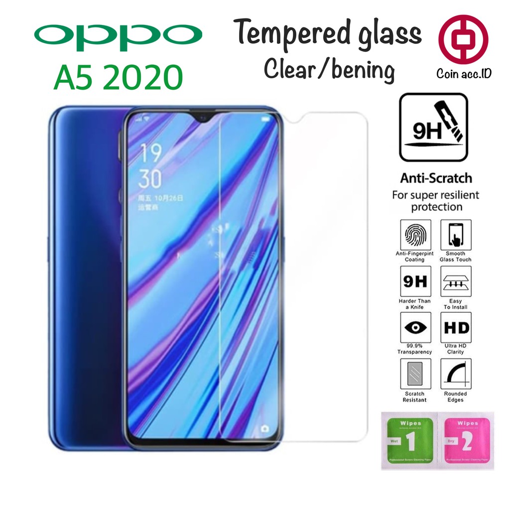 TEMPERED GLASS OPPO A5 2020 FULL CLEAR