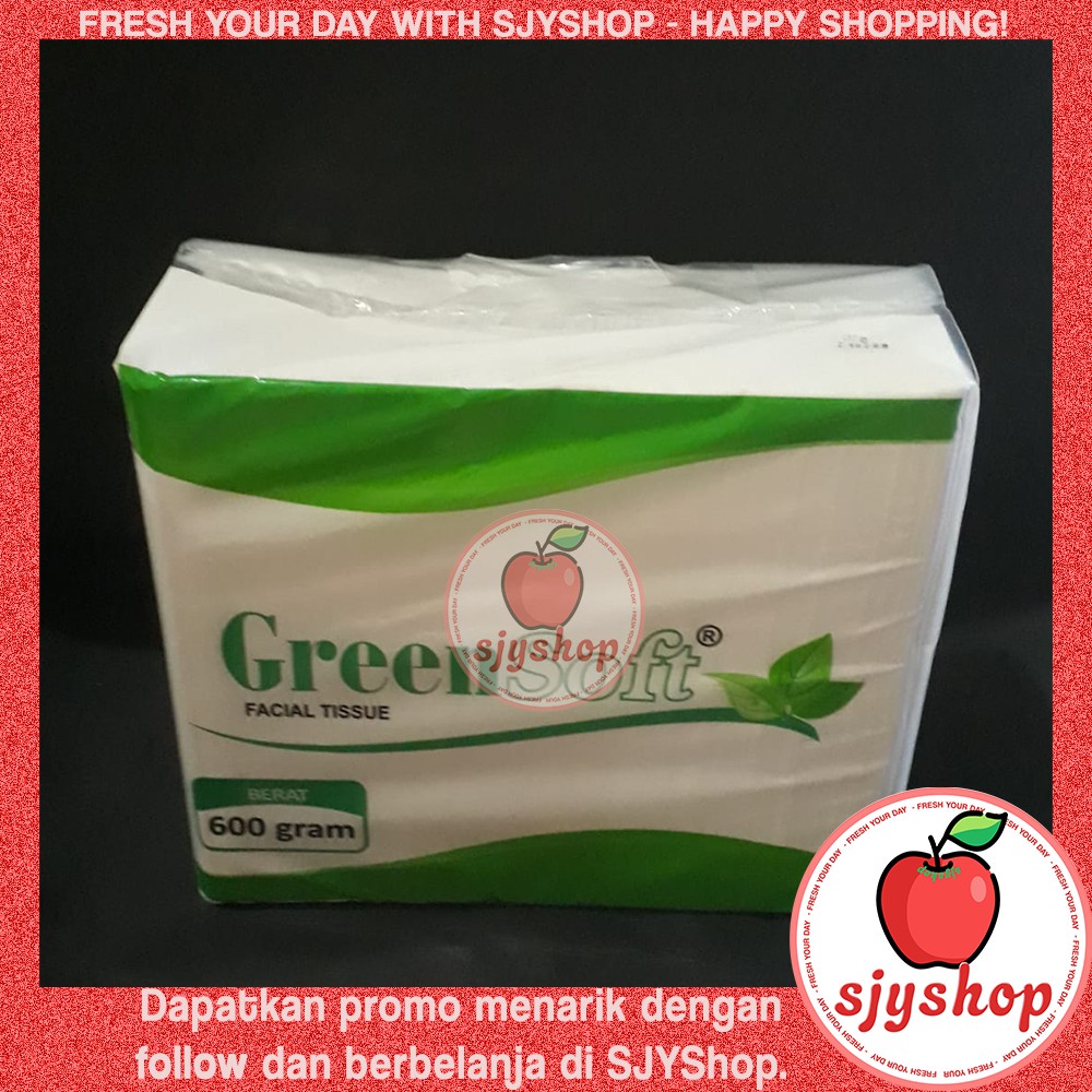 SJYShop -  Green Soft Facial Tissue / Tisu Wajah Refill 600 gram