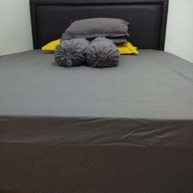 Promo Sprei Bahan Polos Emboss Motif Emboss Sprei Jaquard Perlengkapan (belum Termasuk Bedcover)