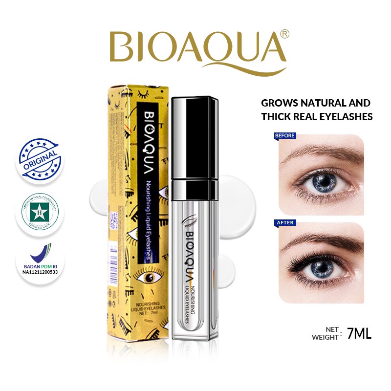 【BPOM】BIOAQUA Nourishing Liquid Eyelashes Serum 7ml serum alis dan bulu mata / serum bulu mata