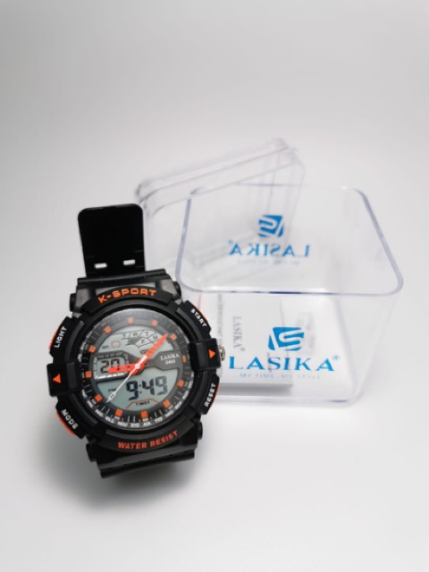 Jam Tangan Pria dan Wanita LASIKA Double Time 503 Anti air ada lampu