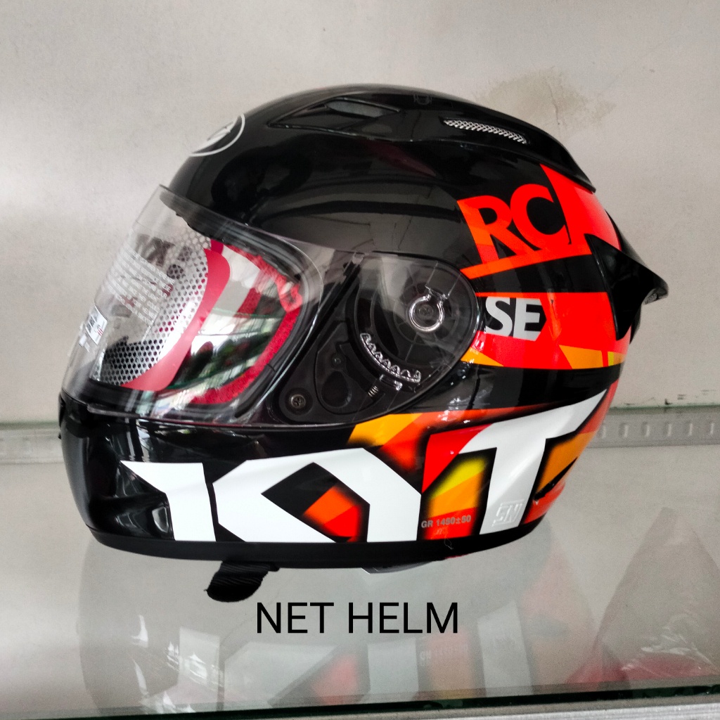 HELM KYT RC7 # 19 BLACK ORANGE ORIGINAL KYT RC7