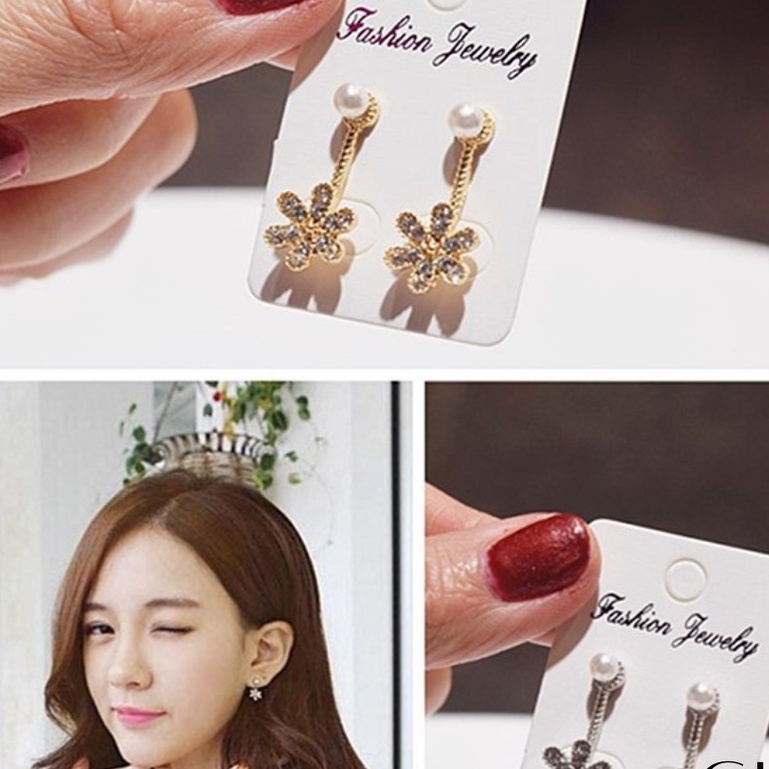 ✿AYN✿  Anting Tusuk Motif Bunga FA76  Diamond Fashion Korea Aksesoris Murah KEKINIAN