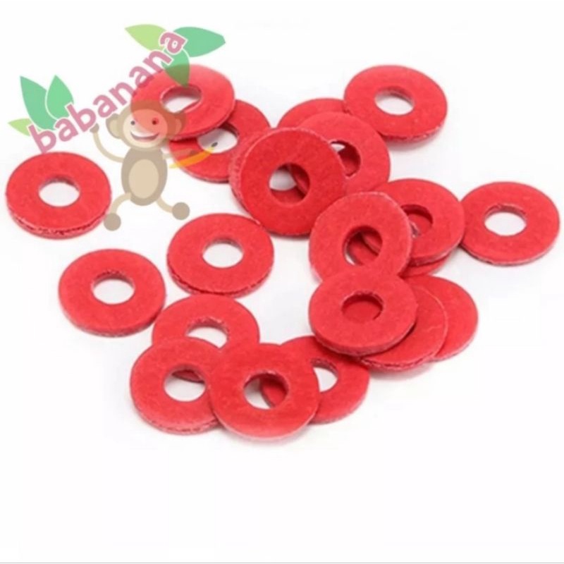 500pcs washer paper gasket set insulating red rigid ring kertas solid