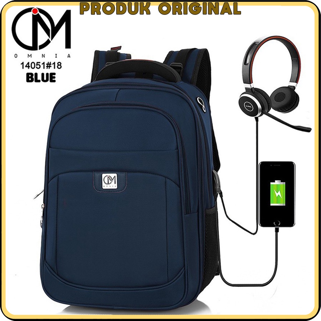 Tas Ransel OMNIA  original produk import seri 18051 nylon waterproof FREE rain cover