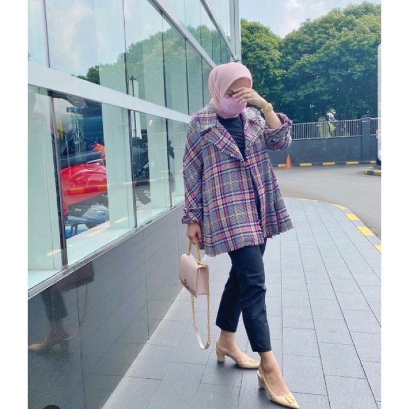 Brisa Outer Benang jarum Buttonscarves bukan preloved