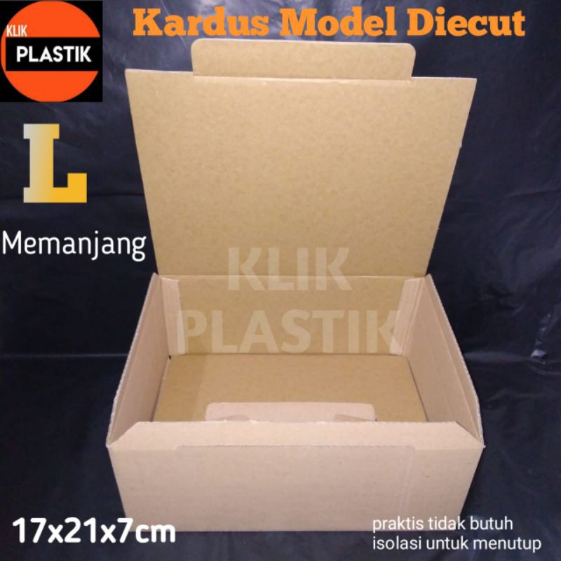 

KARDUS L COKLAT 17x21x7cm BOX DUS KARTON BOX KOTAK HP AKSESORIS POLOS