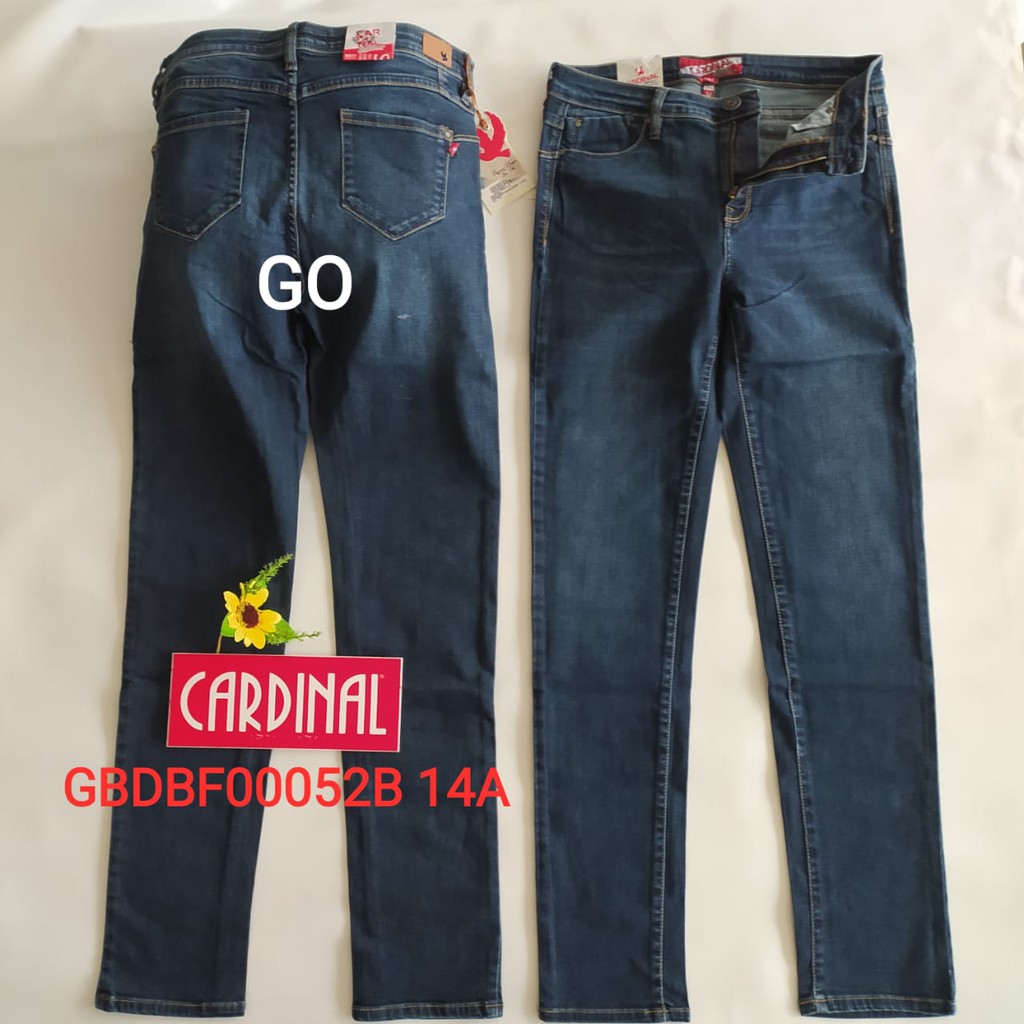 gof 32 CELANA JEANS CARDINAL Extra Size Soft Jeans Pensil Mama Size Celana Panjang Perempuan Ladys