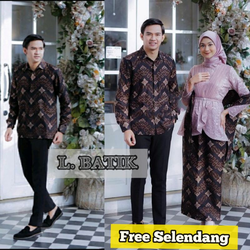 Jual COUPLE AVEENA ROSE FREE SELENDANG !!! COUPLE KEBAYA BROKAT KEMEJA ...