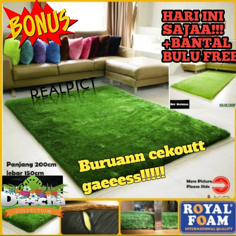 (PREMIUM)Karpet Bulu Kecil Tebal 100x150x7 Karpet Bulu Kamar Tidur Karpet Lantai Bulu Rasfur