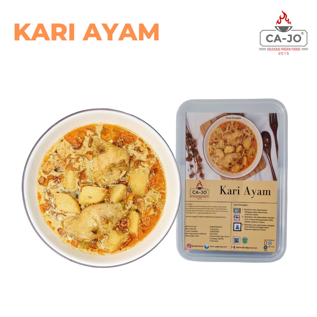 

CA-JO Frozen Food / Kari Ayam 400 Gram / Makanan Instan