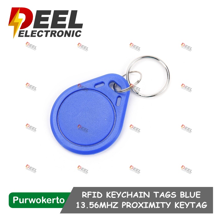 RFID KEY CHAIN TAGS BLUE RFID TAG PROXIMITY GANTUNGAN KUNCI 13.56MHZ