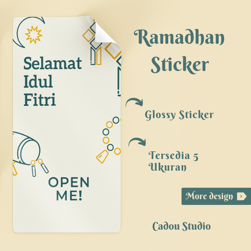 

(Sticker) Sticker Seal / sticker segel Toples Parcel / Seal Jar glossy Ramadhan Idul Fitri Lebaran / Sticker Eid Mubarak (Eid-al-Fitr) [R01]
