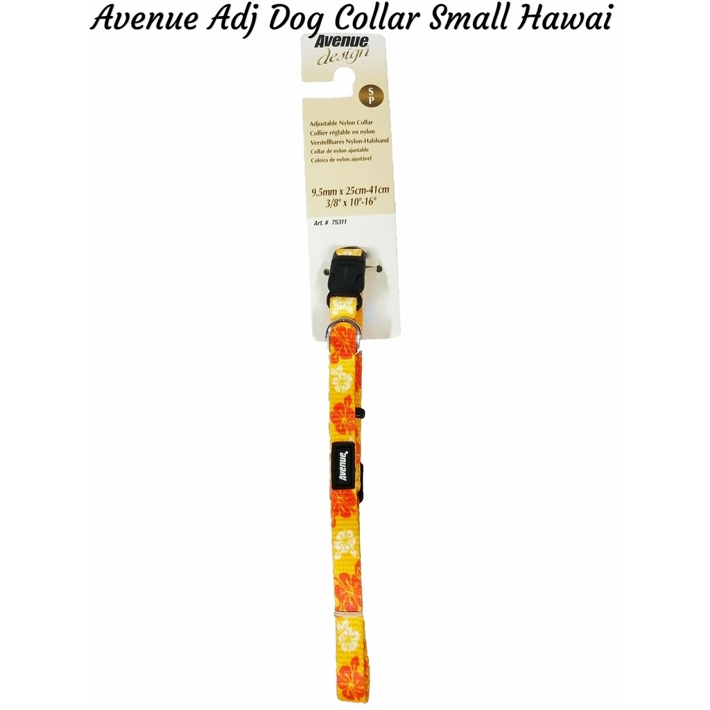 Kalung Hewan / Kalung Anjing / Avenue Adj Dog Collar Small Hawai
