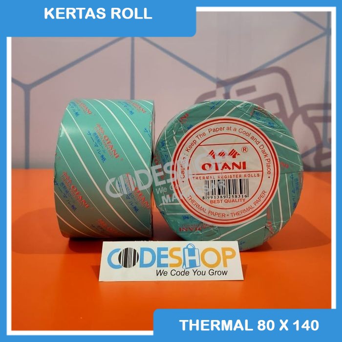 KERTAS ROLL THERMAL 80 X 140 - 80X140 MM THERMAROL | MESIN ANTRIAN