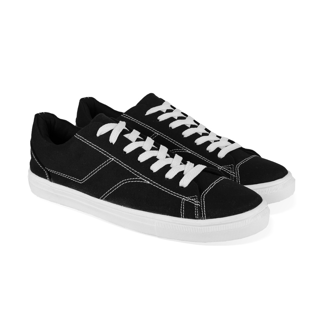 LIVEHAF - Canvo Sneakers Black-White - 40