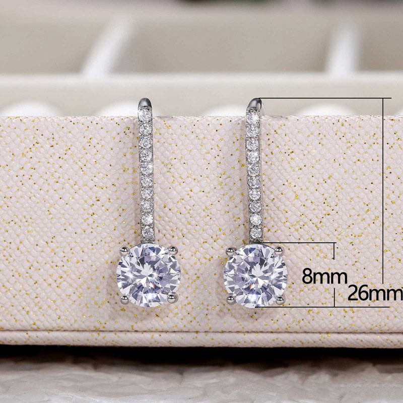 Hot Sale Women Earrings Luxury Inlaid CZ Stone Simple And Elegant Lady's Accessories