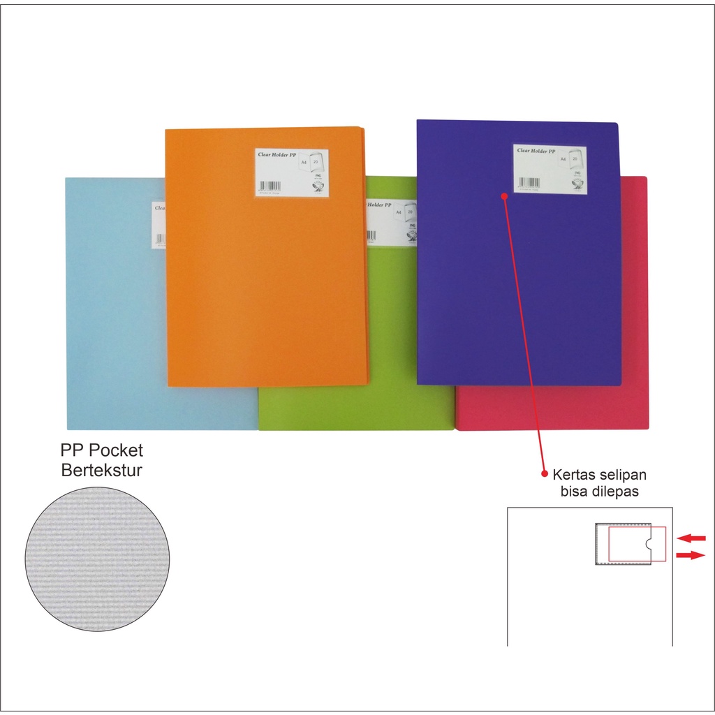 

Dokumen Keeper / Clear Holder / Display Book Warna Neon EAGLE A4 20 Pocket